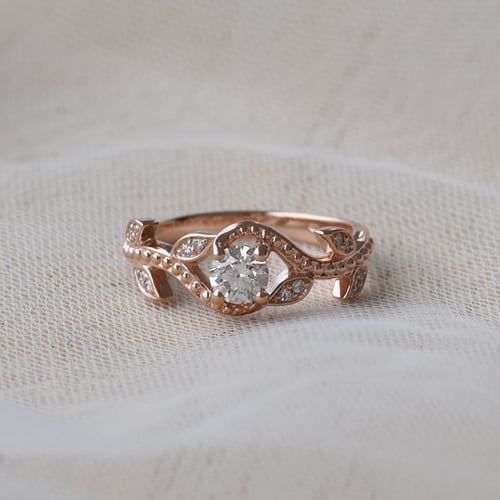 Zásnubný vintage prsteň s diamantmi Timothy