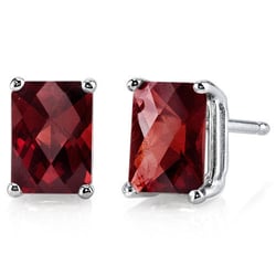 Zlaté náušnice s radiant granátmi Haley