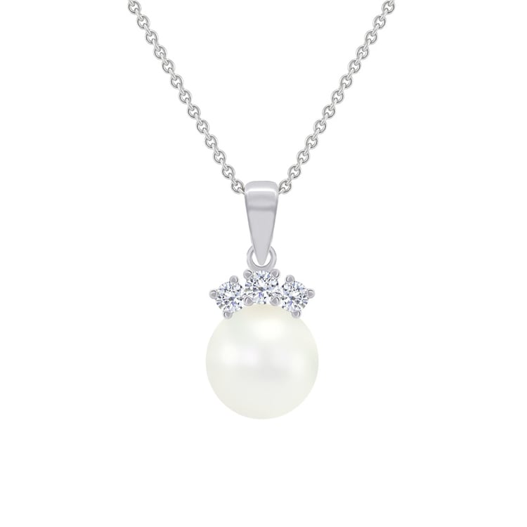 Zlatý perlový náhrdelník s diamantmi