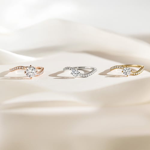 Atypický zásnubný prsteň s lab-grown diamantom Elise