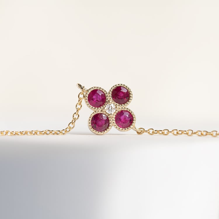 Rubínový náramok s diamantom Reith 144293