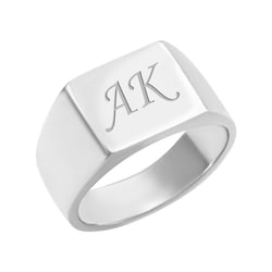 Strieborný pánsky prsteň s gravírom vlastnej voľby Wesso