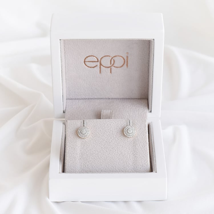 Strieborné napichovacie náušnice s lab-grown diamantmi Fionola 104034