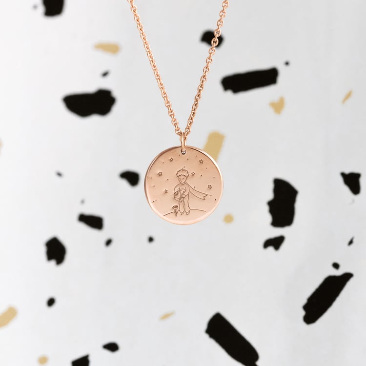 Prívesok Malý princ s ružou a gravírom 118885