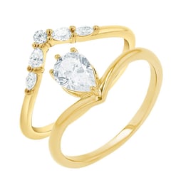 Romantický zásnubný set prsteňov s moissanitmi Nela