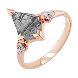 Jedinečný prsteň s rutilovým krištáľom Floki