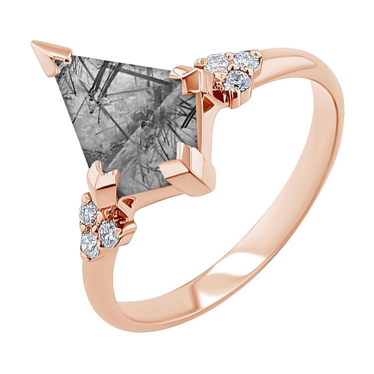 Jedinečný prsteň s rutilovým krištáľom Floki 148412