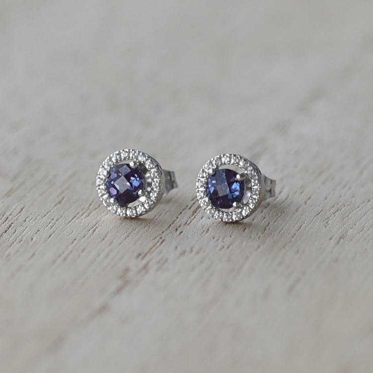 Alexandrit a topaz v náušniciach 62772