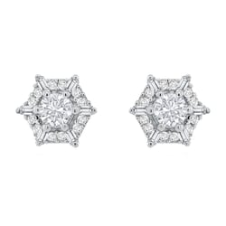 Náušnice v tvare hexagón s lab-grown diamantmi Carla