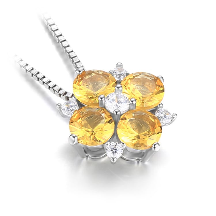 Náhrdelník žlté zafíry 19408