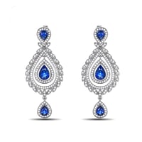Luxusné zafírové náušnice s diamantmi Drewy