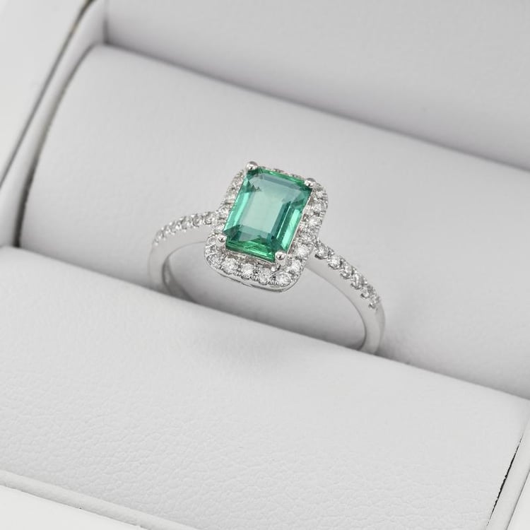 Smaragdový zlatý prsteň 6497