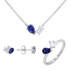 Kolekcia šperkov Toi et Moi s lab-grown diamantom a zafírom Avila