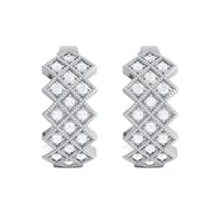 Strieborné kruhové náušnice s diamantmi Audhild