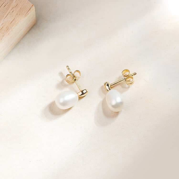 Zlaté perlové náušnice 157739