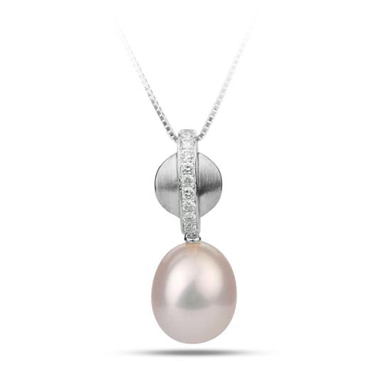 Perlový prívesok z bieleho zlata 76850