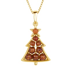 Strieborný prívesok s jantárom v tvare vianočného stromčeka Johana