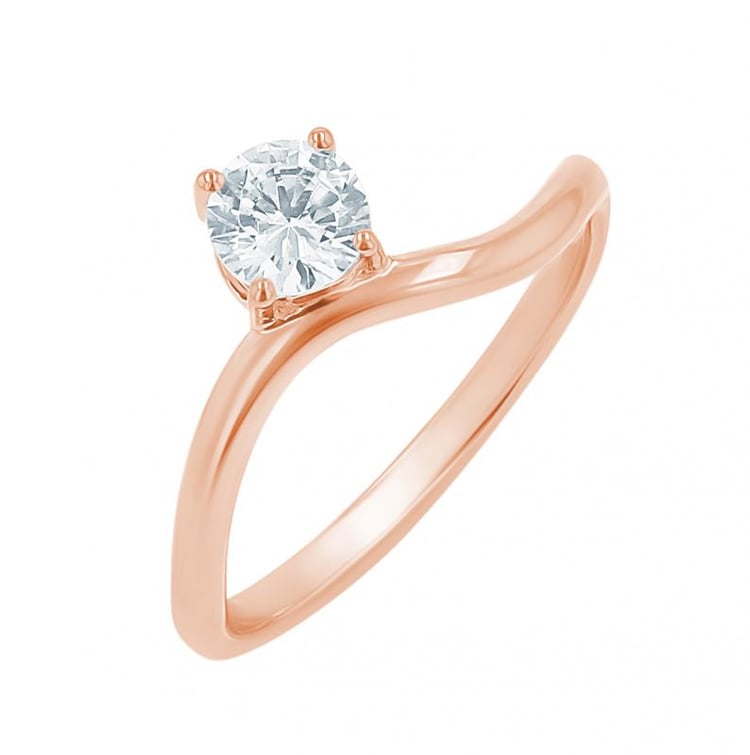 Prsteň s round lab-grown diamantom 155395