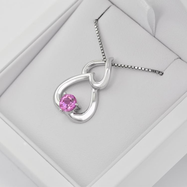 Ružový zafír v náhrdelníku 28285