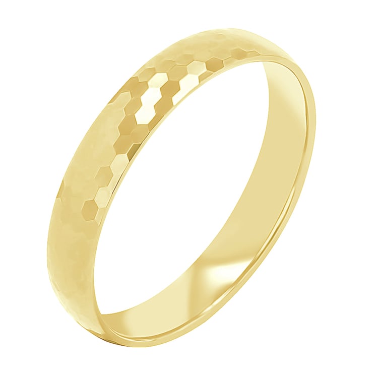 Zlaté tepané svadobné obrúčky Weston 114098