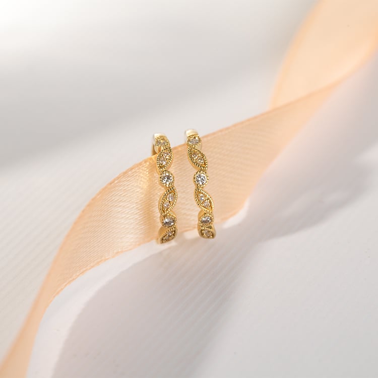 Kruhové náušnice s diamantmi Sprita 121666