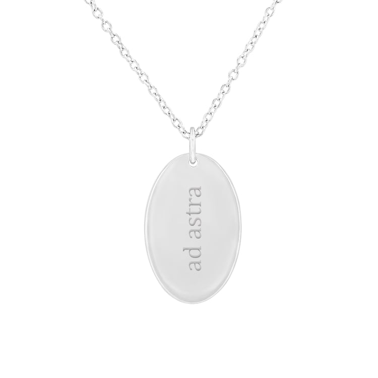 Strieborný oválný prívesok s obojstranným gravírom Gilmore 100024