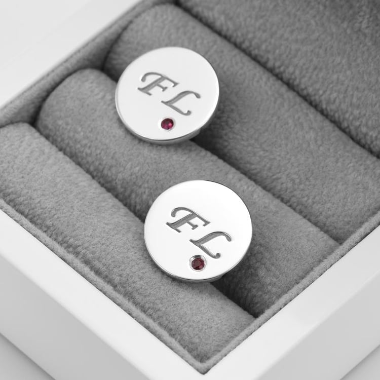 Strieborné manžetové gombíky 50758