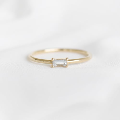 Minimalistický prsteň s akvamarínom Kumar