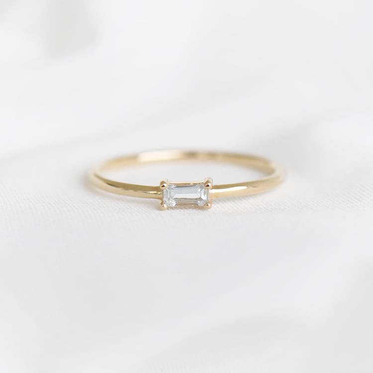 Zlatý prsteň s akvamarínom 91191