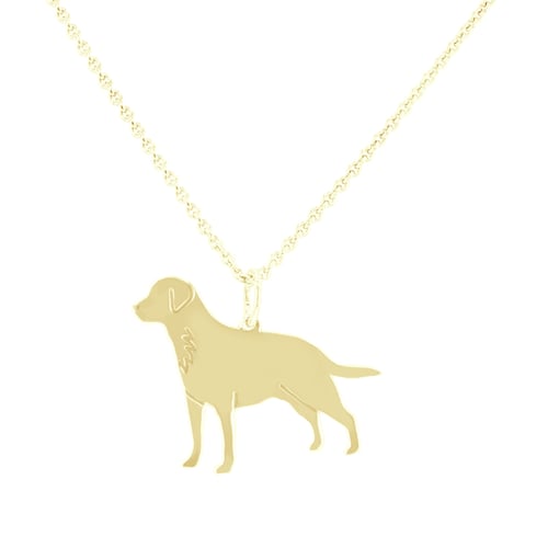 Strieborný prívesok v tvare psa s gravírom Labrador Retriever