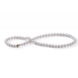 Zlatý náhrdelník s bielymi 7-7.50mm perlami Laniah