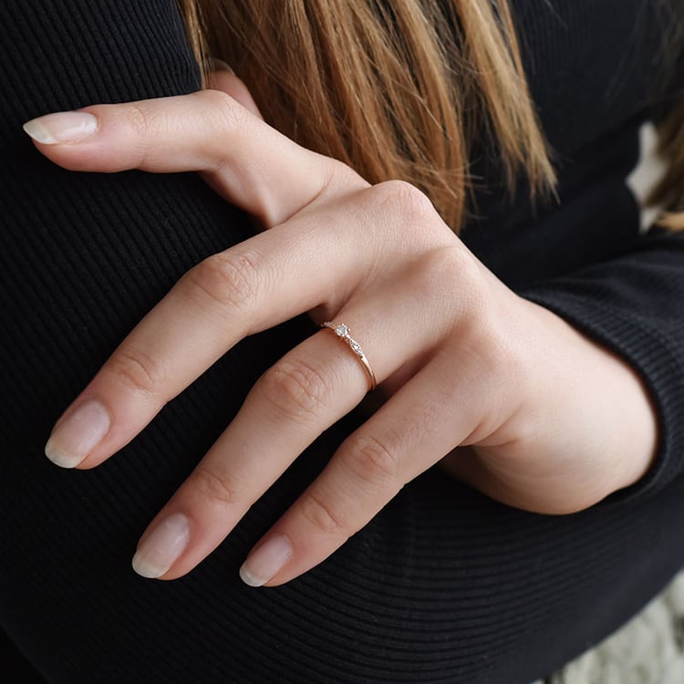 Prsteň s lab-grown diamantmi Gerty 106809