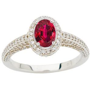 Prsteň s rubínom a diamantmi 53046