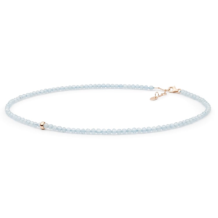 Strieborná kolekcia šperkov s akvamarínovými korálkami Lang 108741