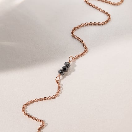 Strieborný náramok na nohu so salt and pepper diamantmi Iga