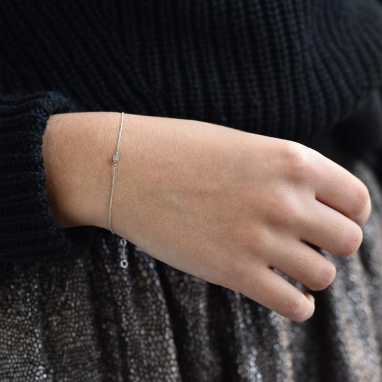 Zlatý náramok s kockou diamantu Cube 37507