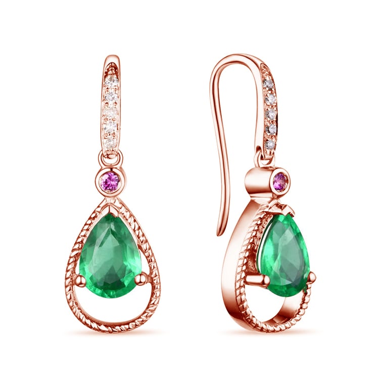 Náušnice z ružového zlata