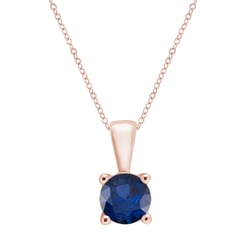 Prívesok s modrým zafírom s výberom veľkosti Odessa