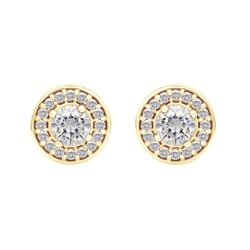 Halo náušnice s moissanitmi a lab-grown diamantmi Blair