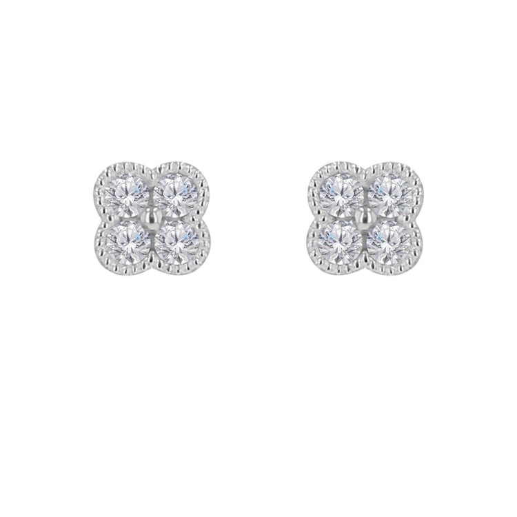 Náušnice s diamantmi v tvare kvetov Smyth