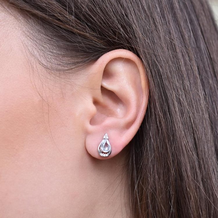 Strieborné náušnice s akvamarínmi 30494