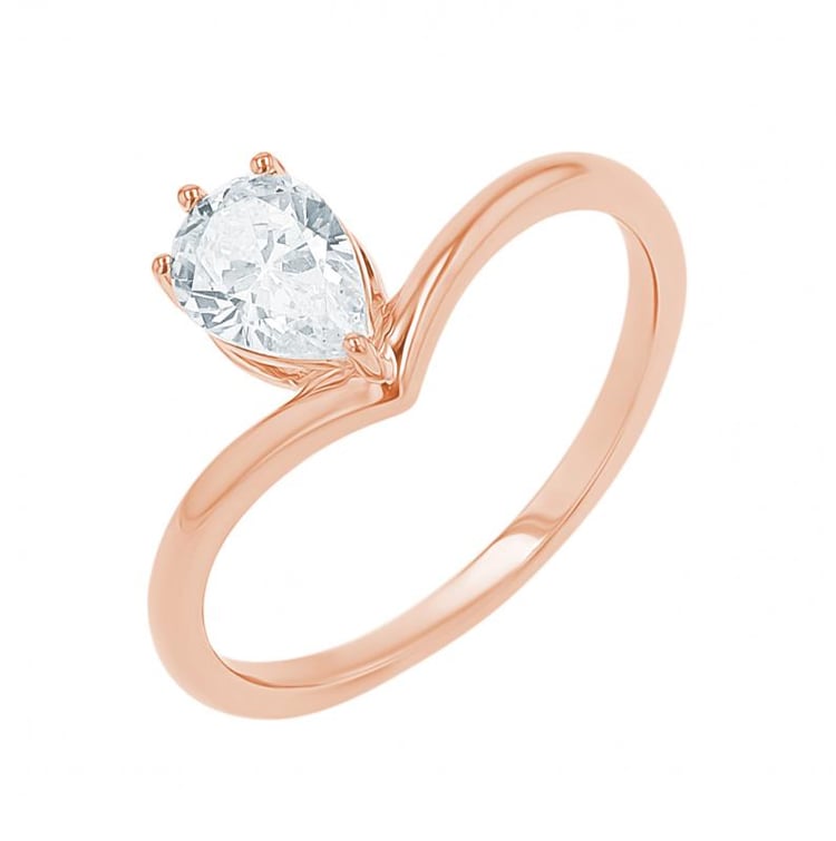 Zásnubný prsteň s pear lab-grown diamantom 155441