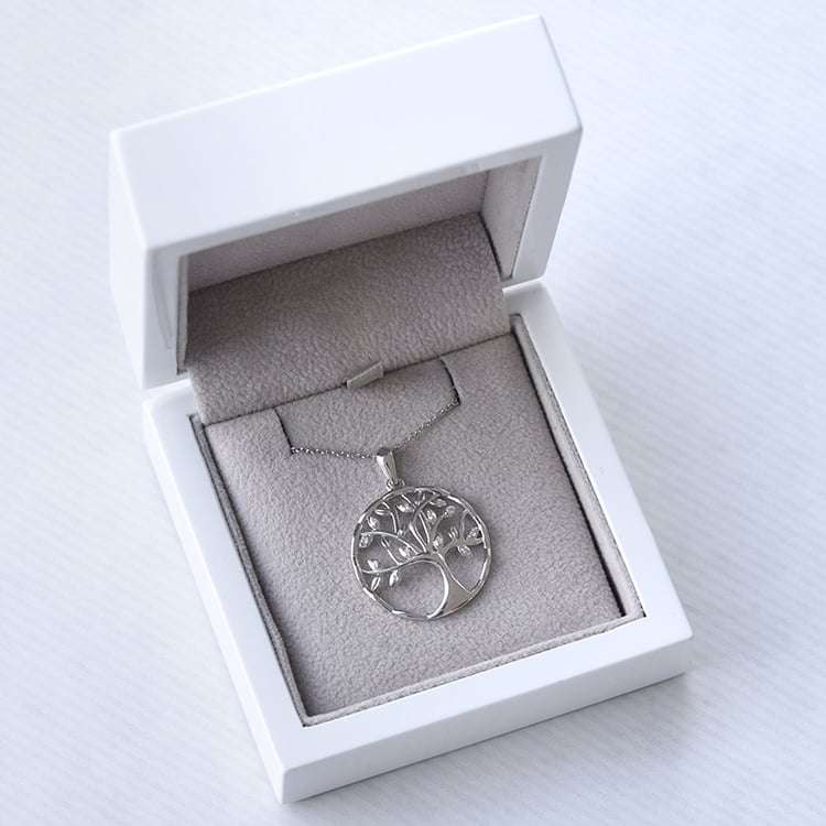 Strieborný strom života s lab-grown diamantmi Evanthe 104229