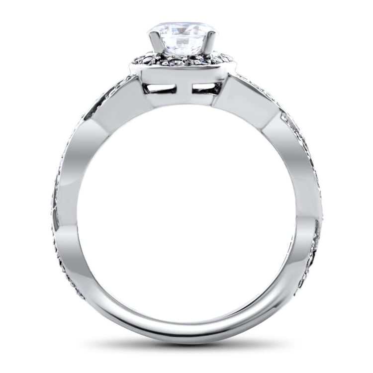 Zásnubný prsteň s diamantmi z bieleho zlata 4468