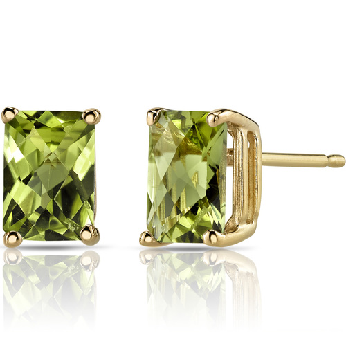 Zlaté náušnice s olivínmi 