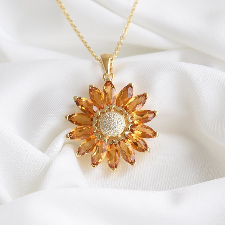 Citrínový náhrdelník zo zlata 82684
