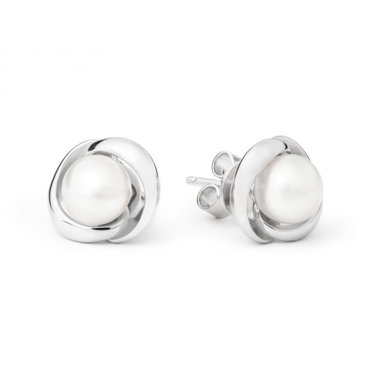 Strieborné perlové náušnice