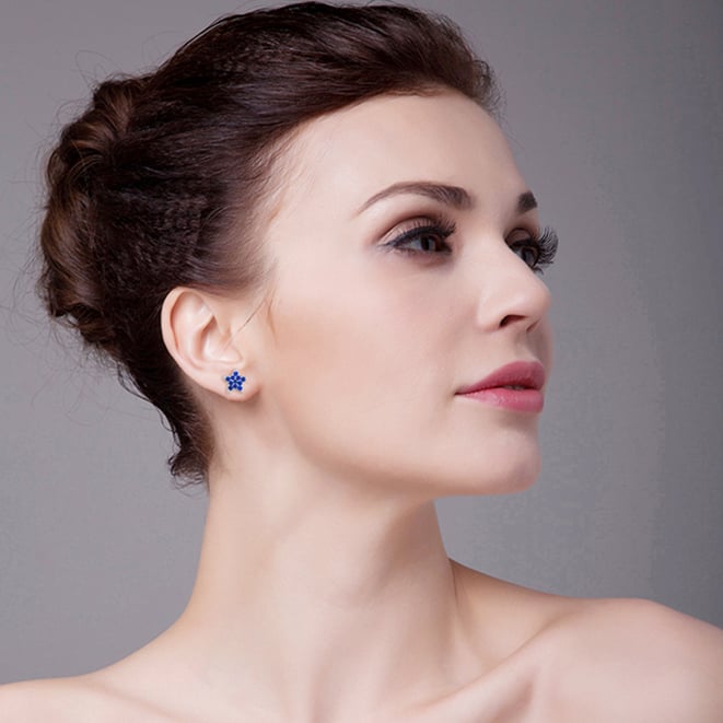 Strieborné náušnice hviezdy 23690