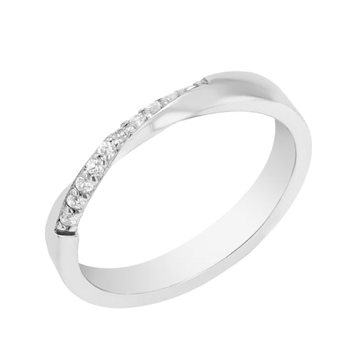 Zlaté prepletené svadobné obrúčky s diamantmi Aleisha