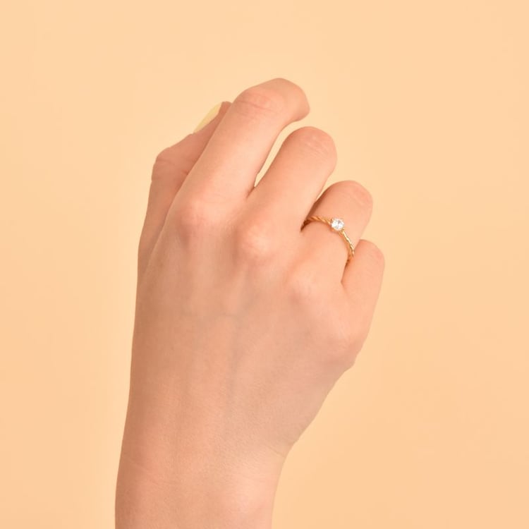 Prepletený prsteň s diamantom Nelson 106053